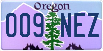 OR license plate 009NEZ