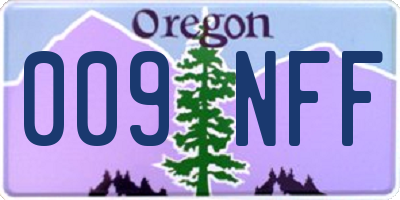 OR license plate 009NFF