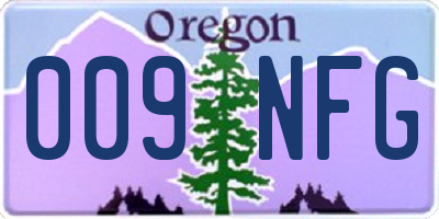 OR license plate 009NFG