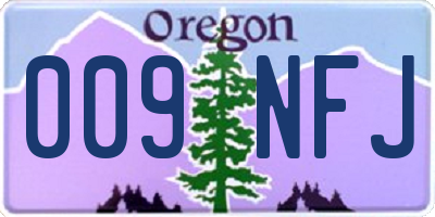 OR license plate 009NFJ