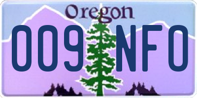 OR license plate 009NFO