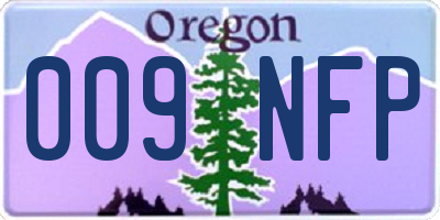 OR license plate 009NFP
