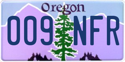 OR license plate 009NFR