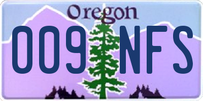 OR license plate 009NFS