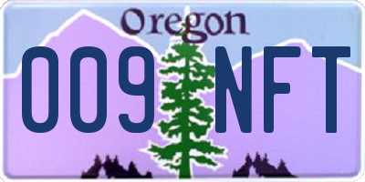 OR license plate 009NFT