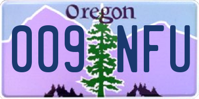 OR license plate 009NFU