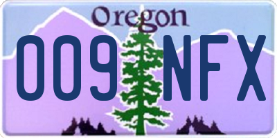 OR license plate 009NFX