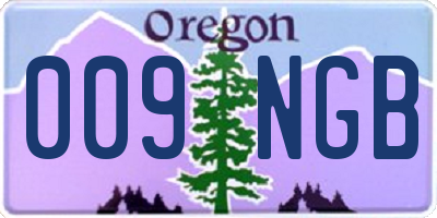 OR license plate 009NGB