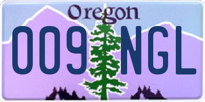 OR license plate 009NGL