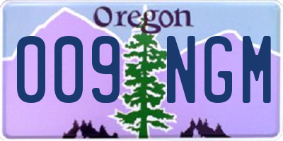 OR license plate 009NGM
