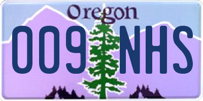OR license plate 009NHS