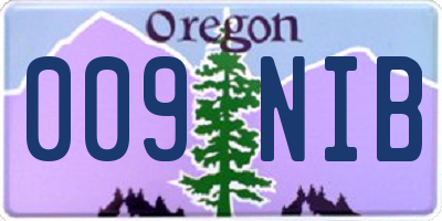 OR license plate 009NIB