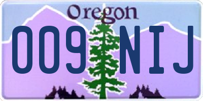 OR license plate 009NIJ