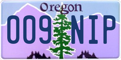 OR license plate 009NIP