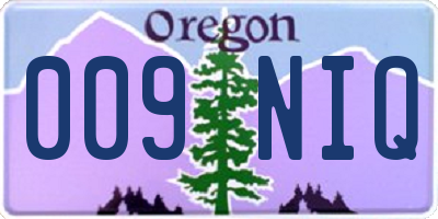 OR license plate 009NIQ