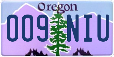 OR license plate 009NIU