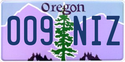 OR license plate 009NIZ