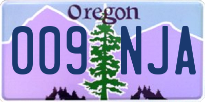 OR license plate 009NJA