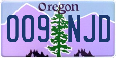 OR license plate 009NJD