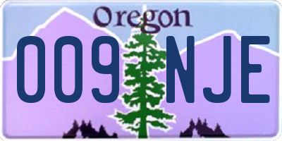 OR license plate 009NJE