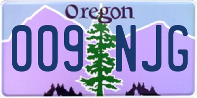 OR license plate 009NJG