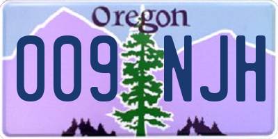 OR license plate 009NJH