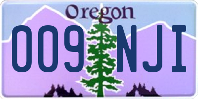 OR license plate 009NJI