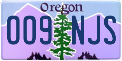 OR license plate 009NJS