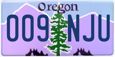 OR license plate 009NJU