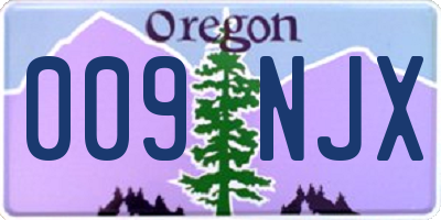 OR license plate 009NJX