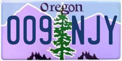 OR license plate 009NJY