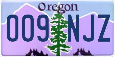 OR license plate 009NJZ