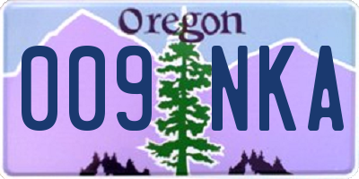 OR license plate 009NKA