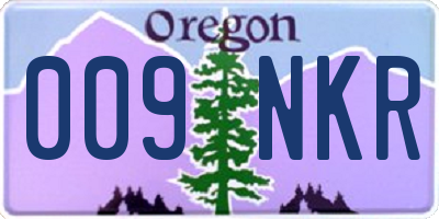 OR license plate 009NKR