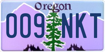 OR license plate 009NKT