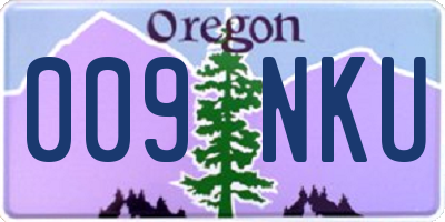 OR license plate 009NKU