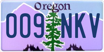 OR license plate 009NKV