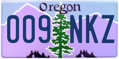 OR license plate 009NKZ