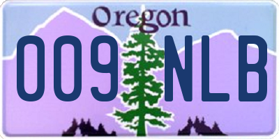 OR license plate 009NLB