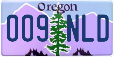 OR license plate 009NLD