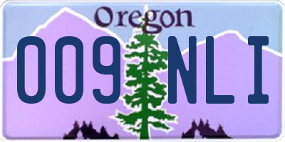 OR license plate 009NLI