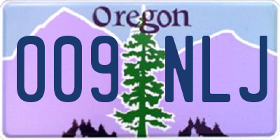 OR license plate 009NLJ