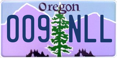 OR license plate 009NLL