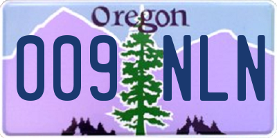 OR license plate 009NLN