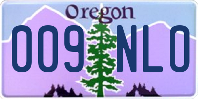 OR license plate 009NLO