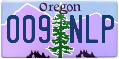 OR license plate 009NLP