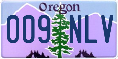 OR license plate 009NLV