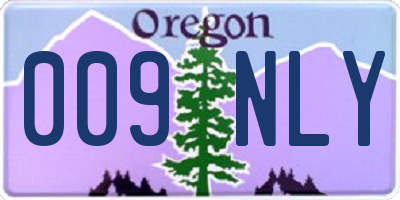 OR license plate 009NLY