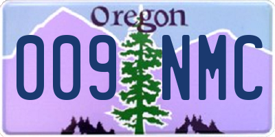 OR license plate 009NMC