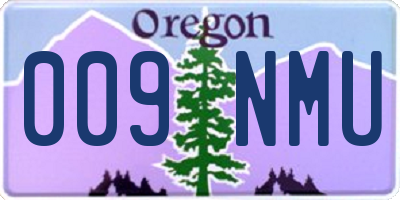 OR license plate 009NMU